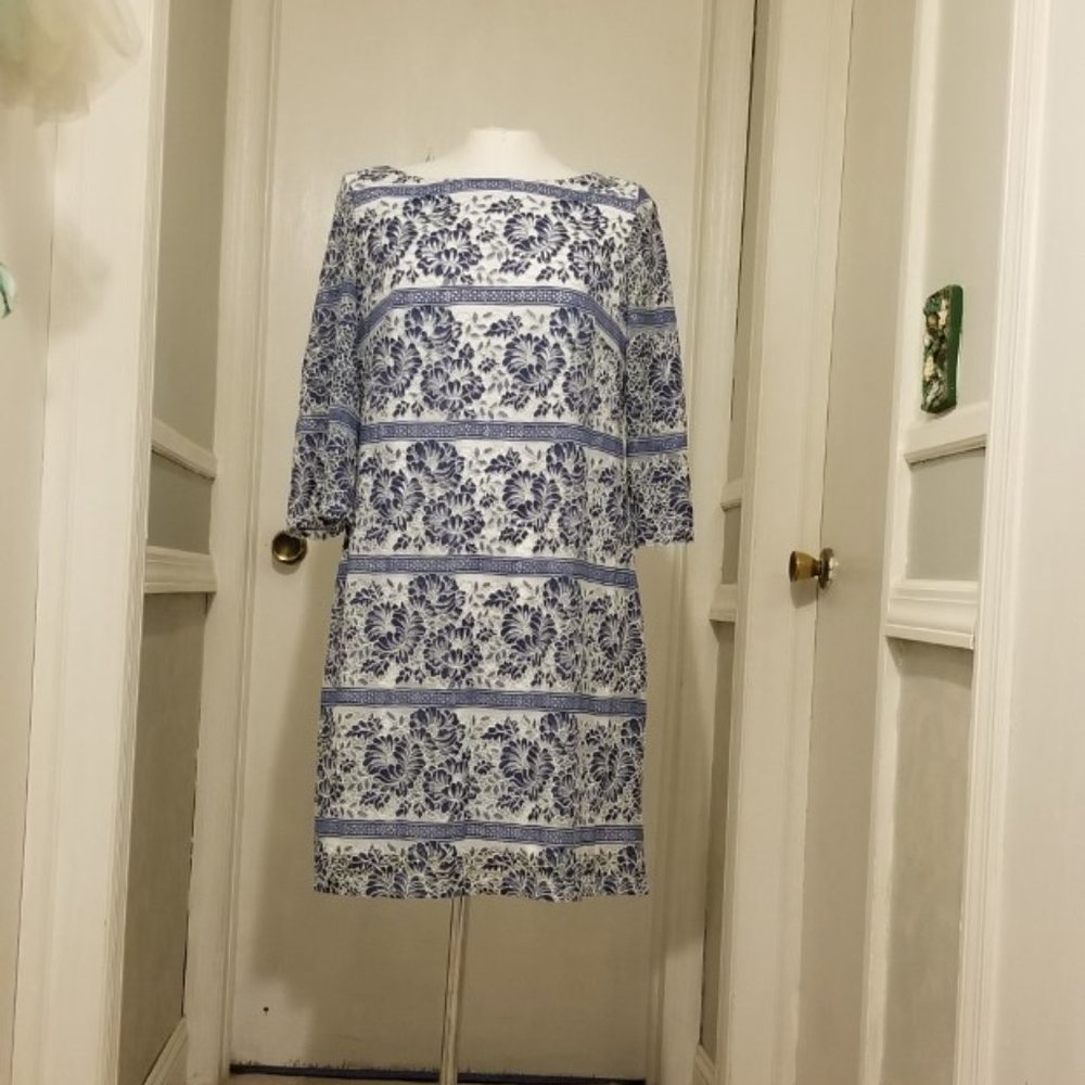 Jessica Howard Blue Floral Sheath Dress